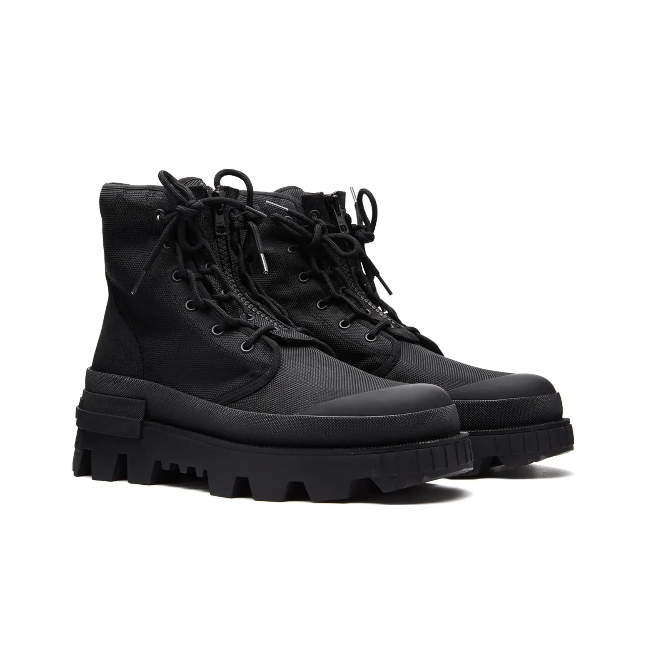 MONCLER enfant boots アンファンブーツ ブーツ Moncler Ankle Boots Men Black - POIZON
