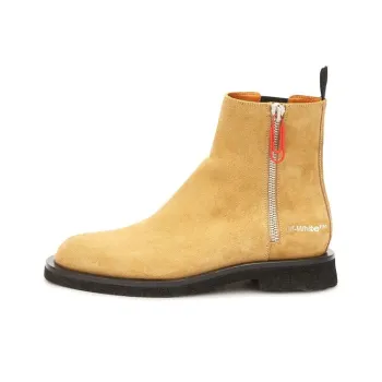 OFF WHITE Spongesole Ankle Boots Men's Light Umber