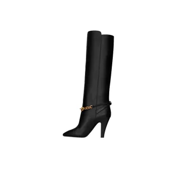 SAINT LAURENT Le Mailon Chain Detailed Boots Women's