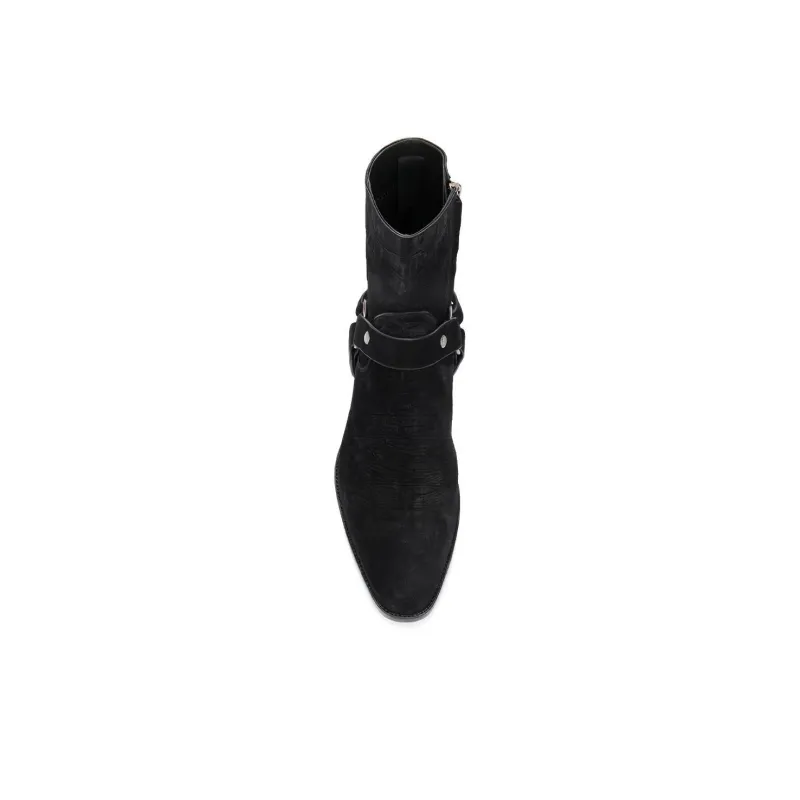 SAINT LAURENT Wyatt Harness Ankle Boots-3