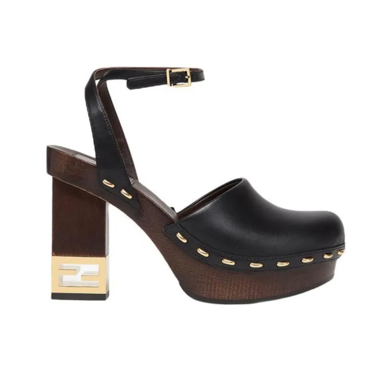 FENDI Baguette High Heels Women's Black-1
