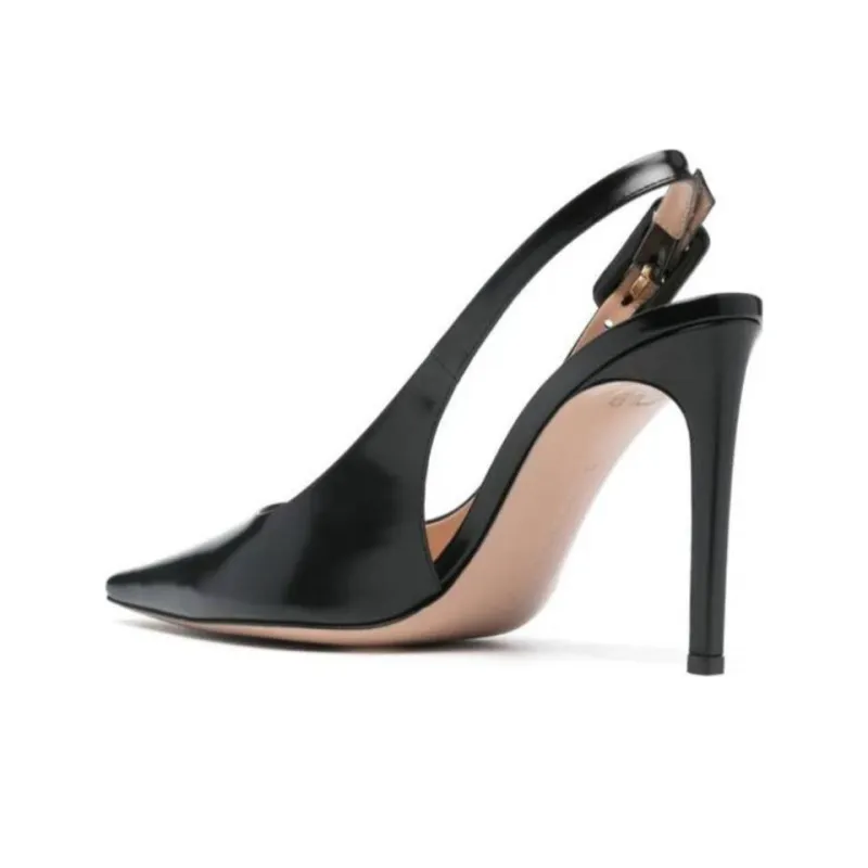 GIANVITO ROSSI Lindsay 95mm Leather Pumps-4