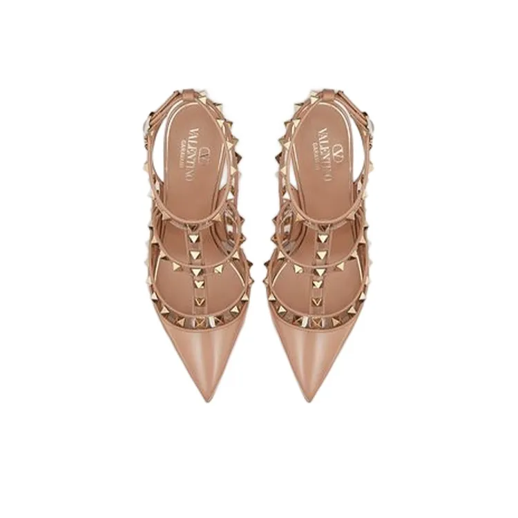 Valentino Rockstud Pumps Pink Women's-3