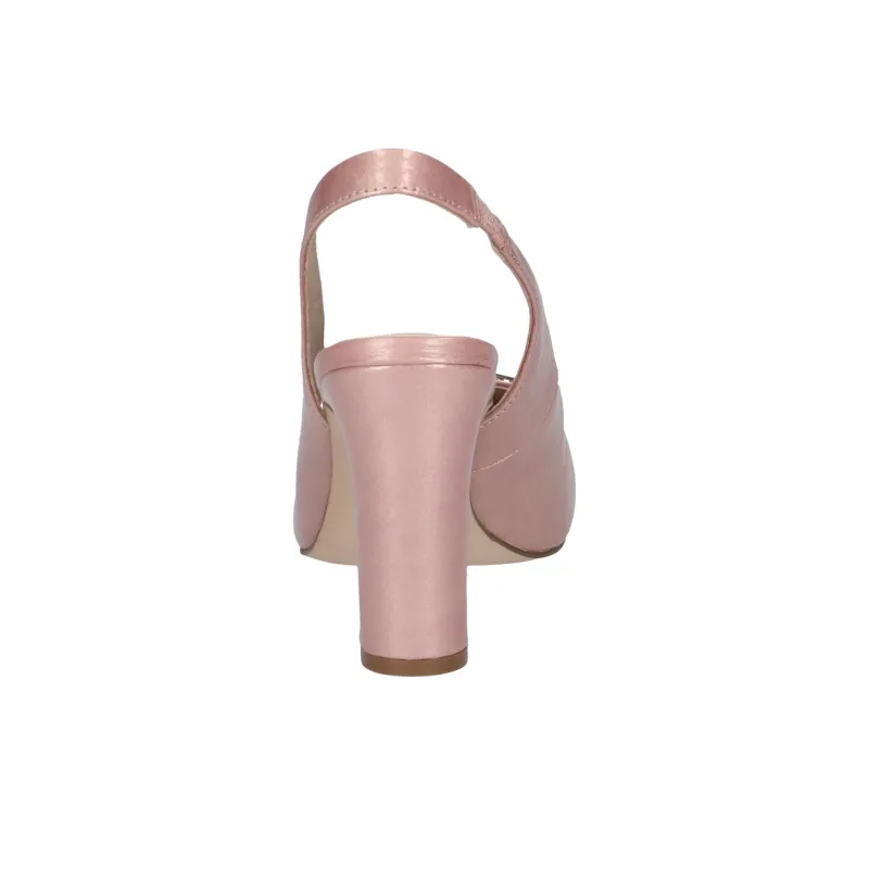 CAPRICE Twiggy Chunky Heel High Heels 8.5cm Women's Pink-5