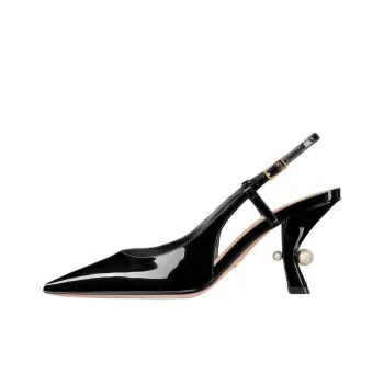 DIOR Tribales Irregular Heel High Heels 8cm Women's Black