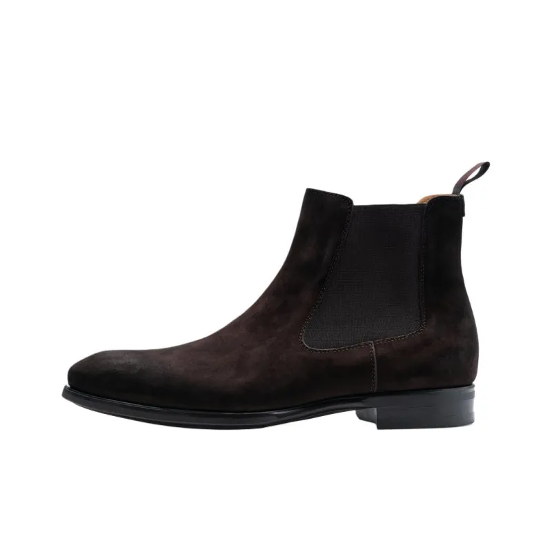 Magnanni Torralba Short Chelsea Boots Men's Brown-0