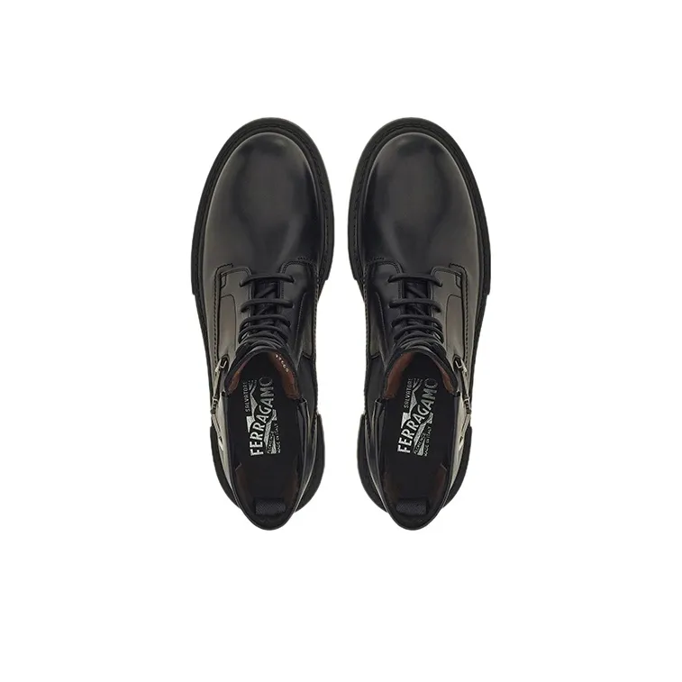 FERRAGAMO GANCINI Ankle Boots Men's Black-3