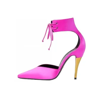 GUCCI Cone Heel High Heels 10.5cm Women's Fuchsia