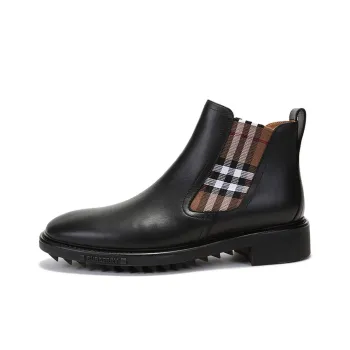 Burberry Check panel Ankle Boots