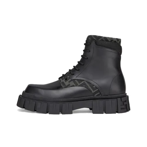 FENDI Force Lace Up Ankle Boots