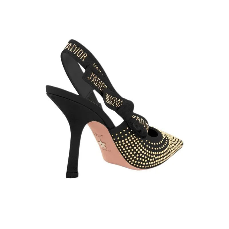 DIOR J'Adior Slim Heel High Heels 10cm Women's Yellow Brown-3