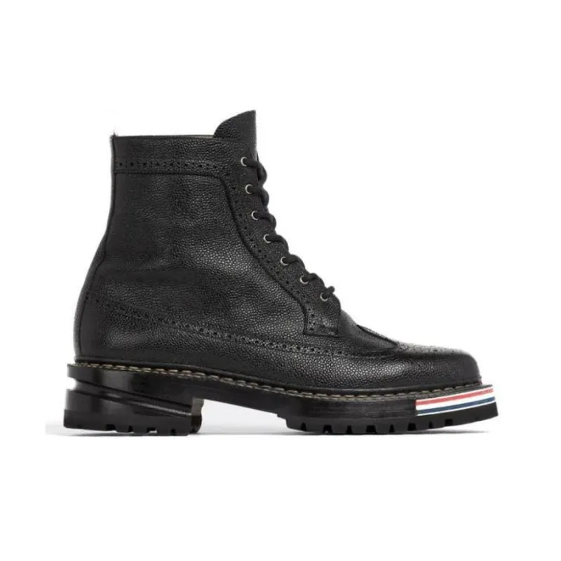 THOM BROWNE Martin Boots Men Black-1