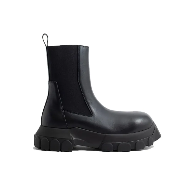RICK OWENS/RO Short Chelsea Boots Men's Black-1