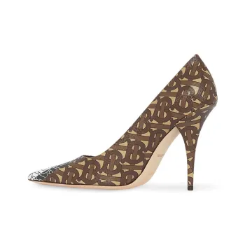 Burberry Elodie Monogram Print Pointed toe Pumps 'Brown' Women's