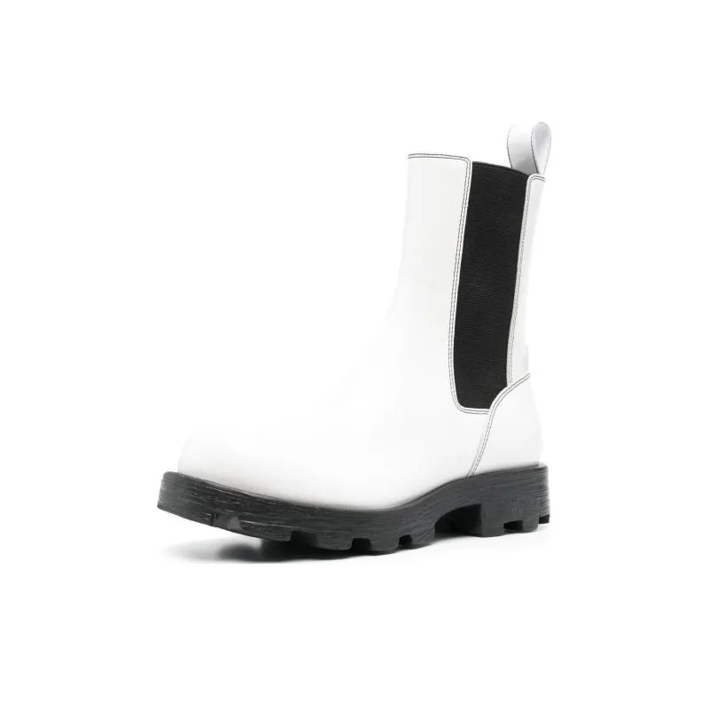 DIESEL Short Chelsea Boots Women's White-2