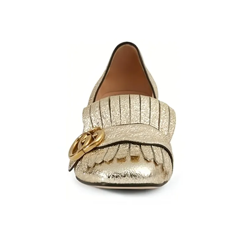 GUCCI Gold Marmont 55mm Pumps-2