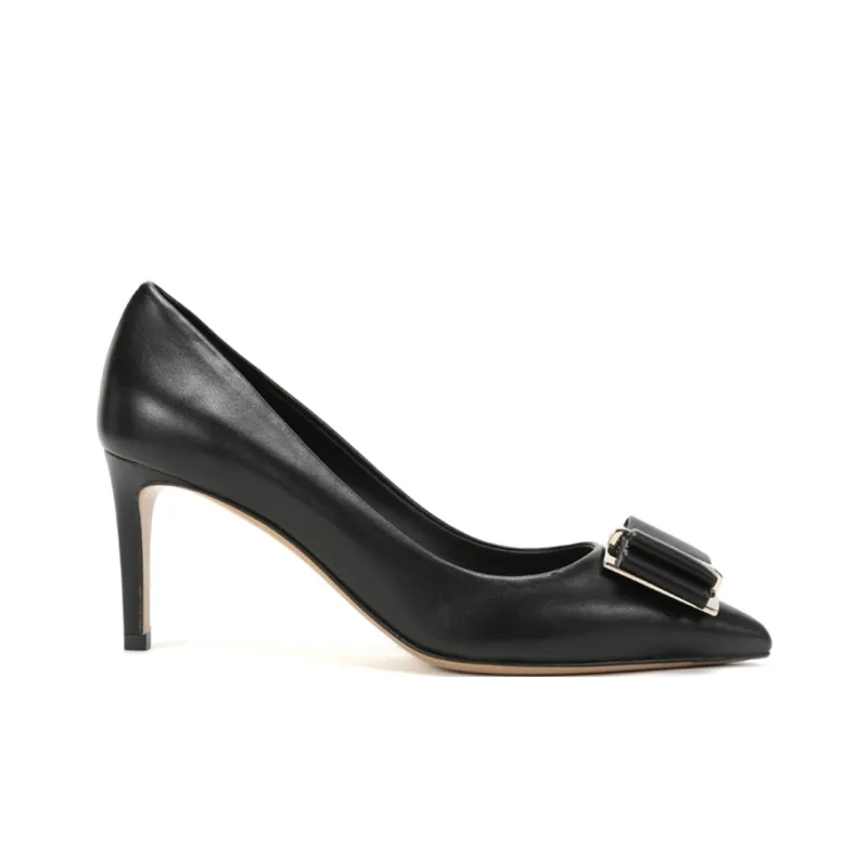 FERRAGAMO Pre-Owned Décolleté 75mm Vara-bow Leather Pumps-1