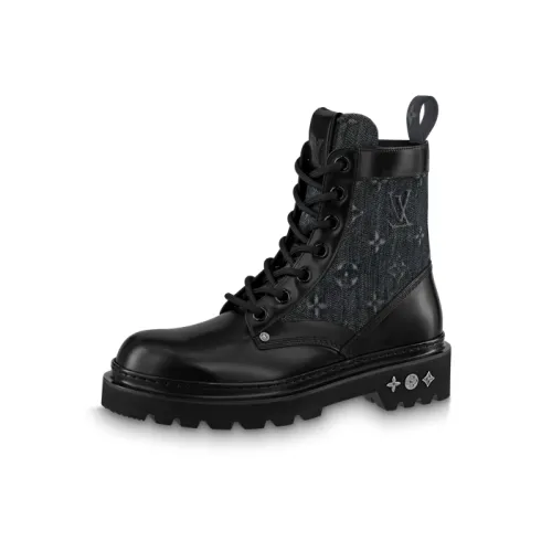 LOUIS VUITTON Fat Ranger Boots 'Black With Monogram'