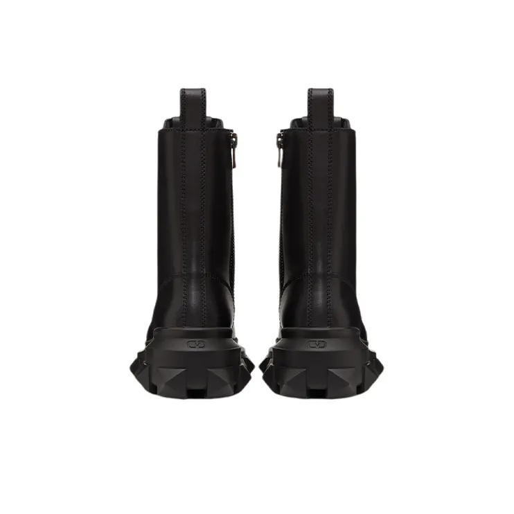 Valentino Trackstud Ankle Boots Men's Black-4