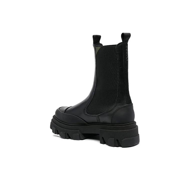 GANNI Recycled Rubber Short Chelsea Boots Women's Black-2