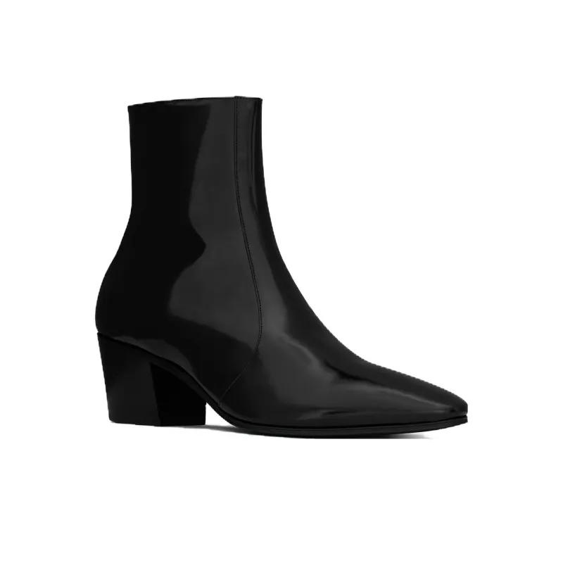 SAINT LAURENT Vassili Ankle Boots 6cm Men's Black-2