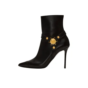 BALMAIN Eva 95mm Logo plaque Ankle Boots Women's