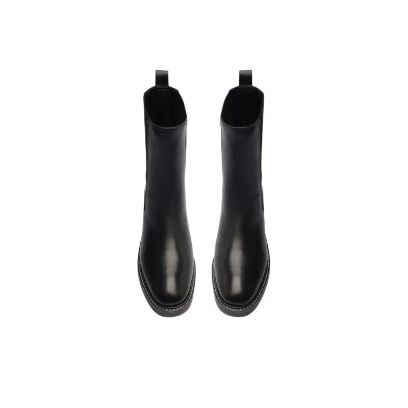 Schutz Short Chelsea Boots 4cm Women's Black-4
