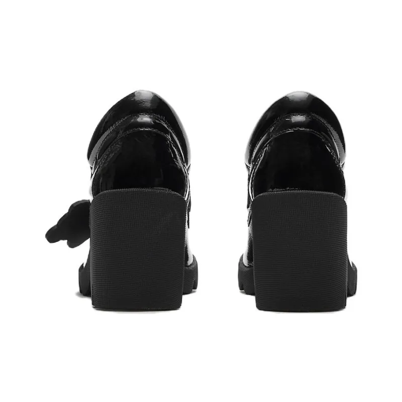 Burberry Chunky Heel High Heels 6.5cm Women's Black-4