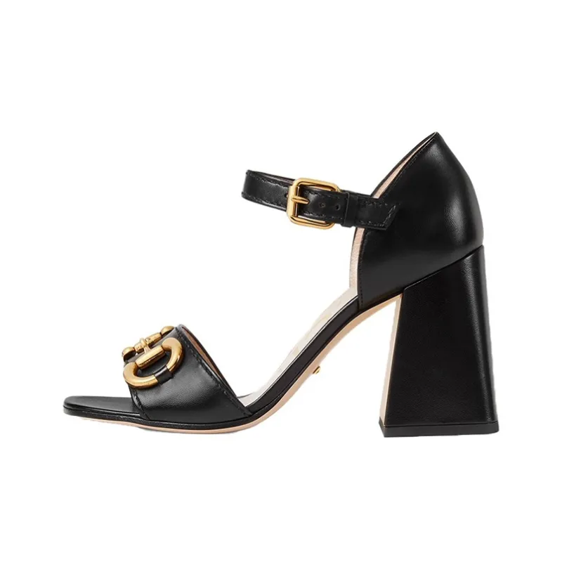 GUCCI Horsebit Block-heel Sandals-0