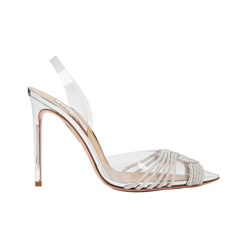 AQUAZZURA High Heels 10.5cm Women's Silver-1