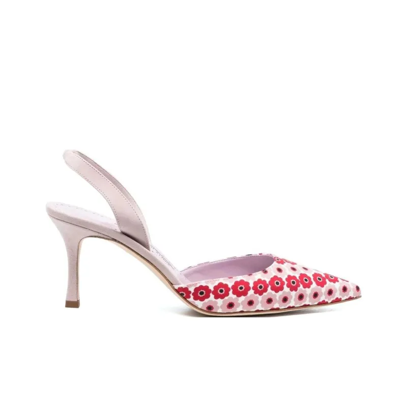 MANOLO BLAHNIK Carolyne Slim Heel High Heels 8.5cm Women's Pink-1