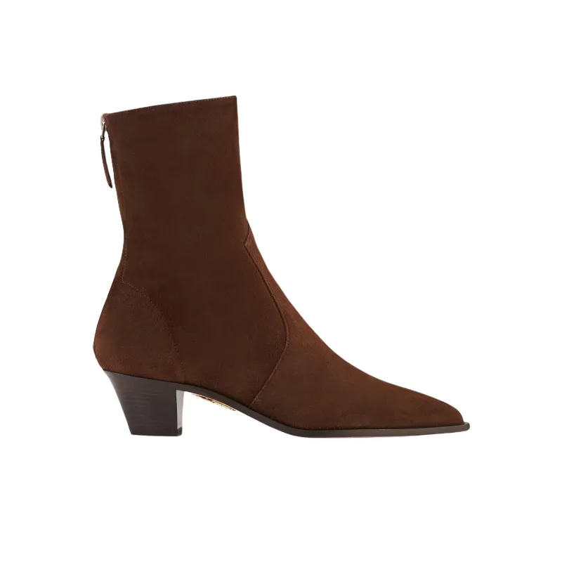 AQUAZZURA Brunswick Ankle Boots 4.5cm Women's Coffee-1
