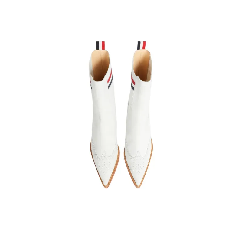 THOM BROWNE Brogued Wing-tip Chelsea Boots-3