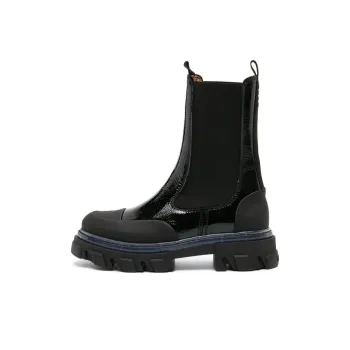GANNI Patent Leather Ankle Boots