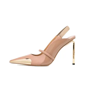 OFF WHITE Allenframe Slim Heel High Heels 10cm Women's Pink Gold