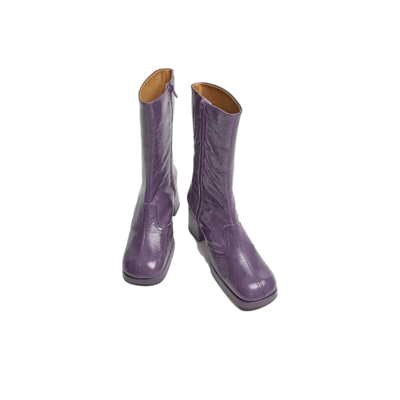 MIISTA Ankle Boots 6cm Women's Purple-2