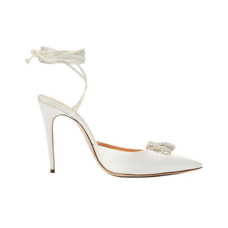 MAGDA BUTRYM Slim Heel High Heels 11cm Women's White-1