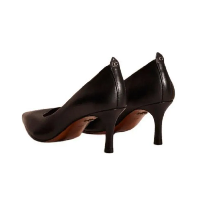 COACH Waverly Slim Heel High Heels 4cm Women's Black-3