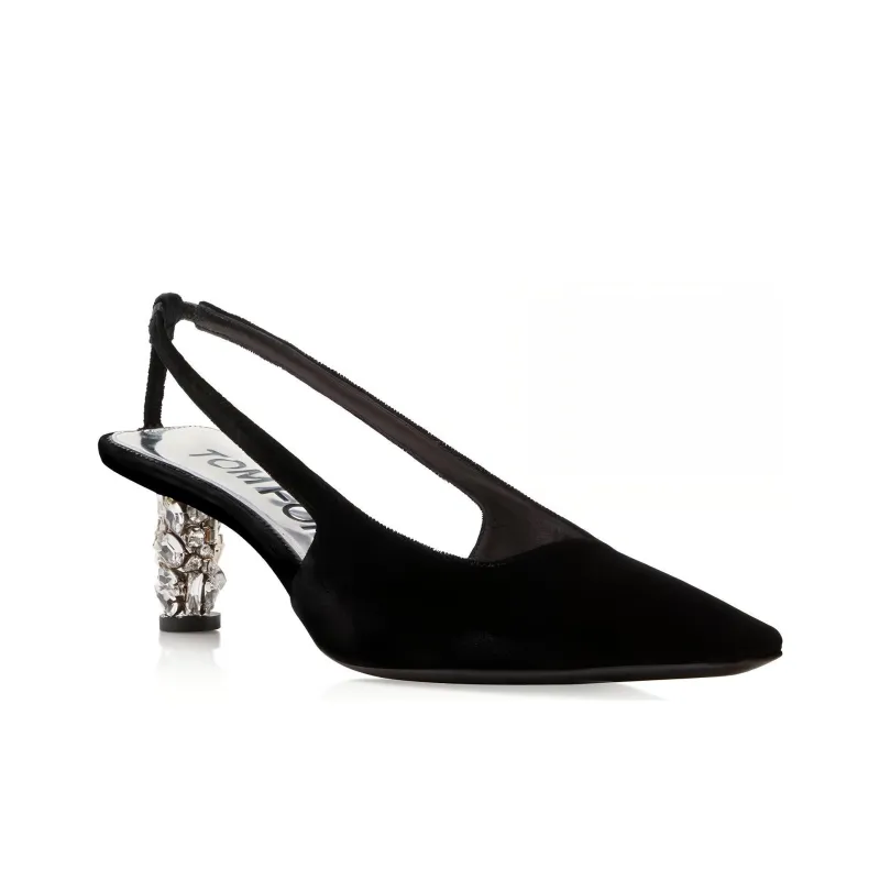 TOM FORD Chunky Heel High Heels 5cm Women's Black-2