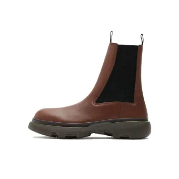 Burberry Short Chelsea Boots Men's Brown