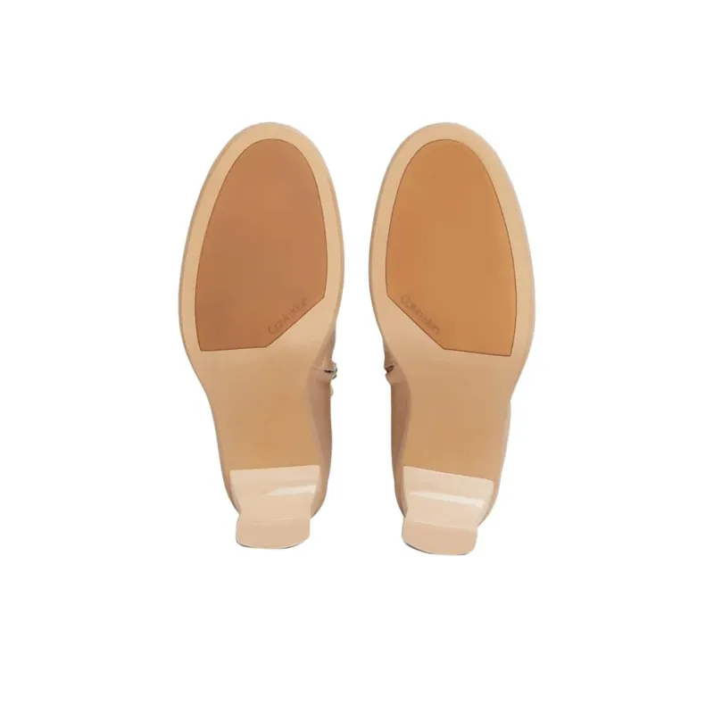 CALVIN KLEIN Ankle Boots 8cm Women's Beige-5