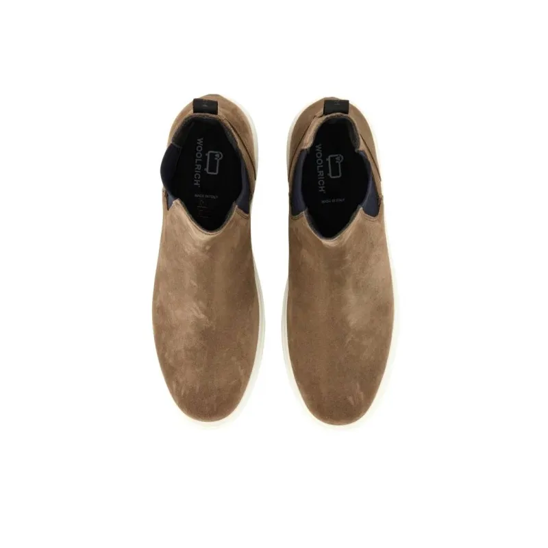 WOOLRICH Short Chelsea Boots Men's Brown-2