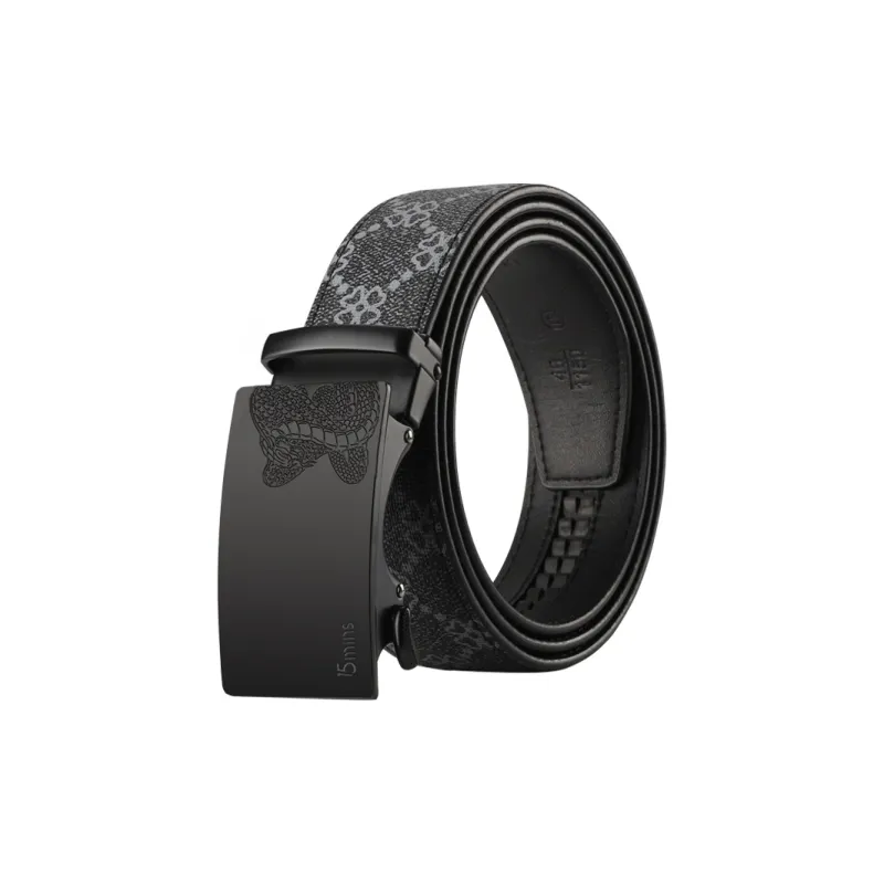 15 MINS Polyvinyl Chloride Leather Belts Men's Width 3.5cm-0
