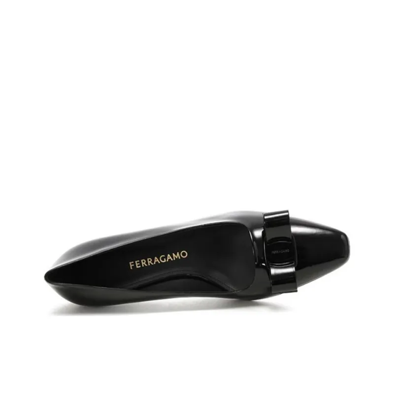 FERRAGAMO Slim Heel High Heels 5.5cm Women's Black-4