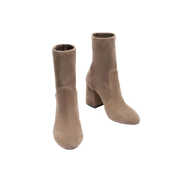 Stuart Weitzman/SW FLARBLOCK Ankle Boots 8.5cm Women's Umber-3