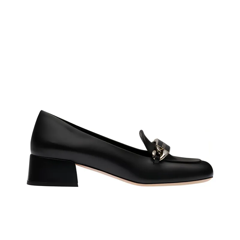 MIU MIU Block Heel High Heels 3.5cm Women's Black-1