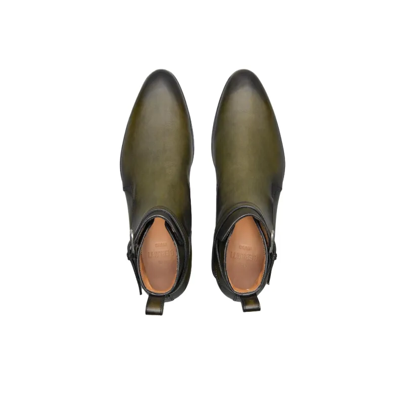 BERLUTI B Volute Ankle Boots Men's Green-3
