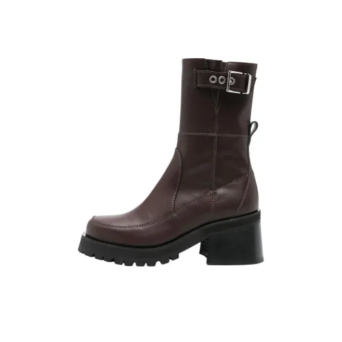 GANNI Ankle Boots 7cm Women's Brown