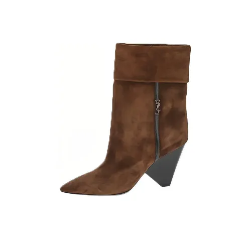 SAINT LAURENT Ankle Boots Women's Brown
