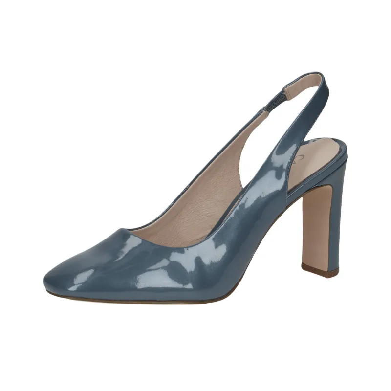 CAPRICE Twiggy Chunky Heel High Heels 8.5cm Women's Blue-2